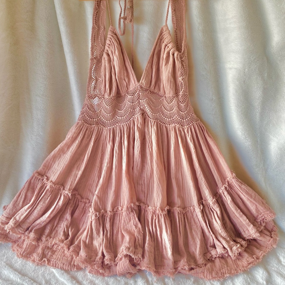NOT FOR SALE Free People Flowy Halter Dress Size M NWT
